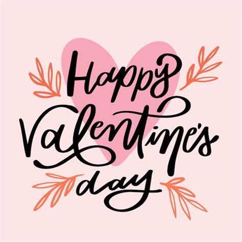 Letras Lindas Del Día De San Valentín Feliz Vector Gratis
