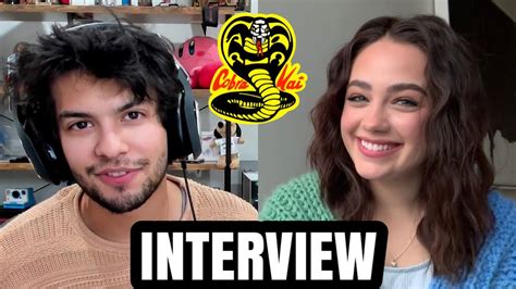 Interview Xolo Maridueña And Mary Mouser Talk Cobra Kai Season 4 Youtube