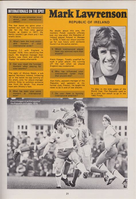 Liverpool Career Stats For Mark Lawrenson Lfchistory Stats Galore