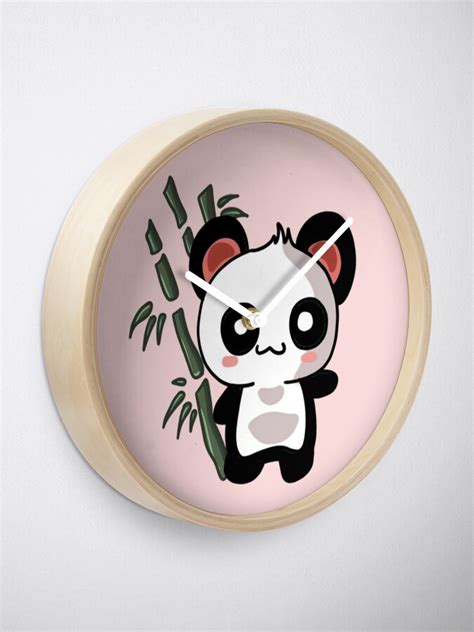 Panda Kawaii Clock For Sale By Belindafrs Redbubble