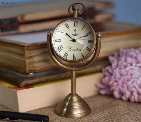 Buy Akeeratly Moon Stand Brass Table Clock Antique Table Clock Online