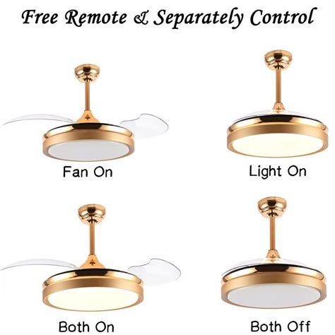 Energy efficient yet with a powerful flow, its designed to circulate air more quickly without needing the use of extra power. 36" Maryann 4 - Blade LED Retractable Blades Ceiling Fan ...