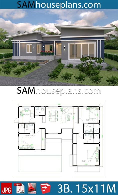 House Plans Idea 10x7 With 3 Bedrooms Samhouseplans C27