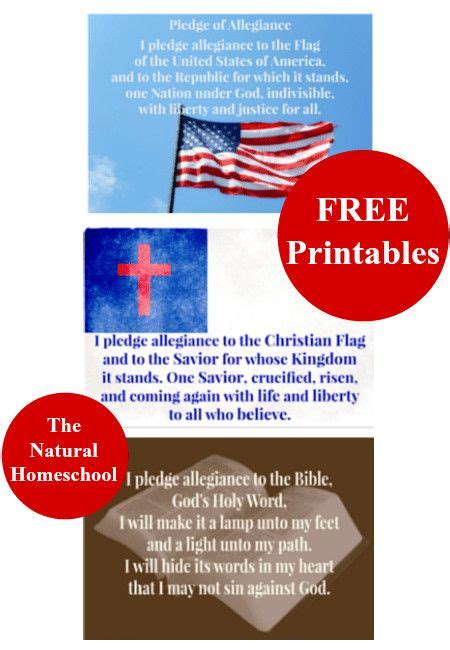 The Best Printables For The Pledge Of Allegiance To The American Flag