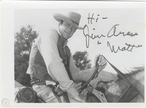James Arness Original Autograph Hand Signed X Photo Gunsmoke Tv