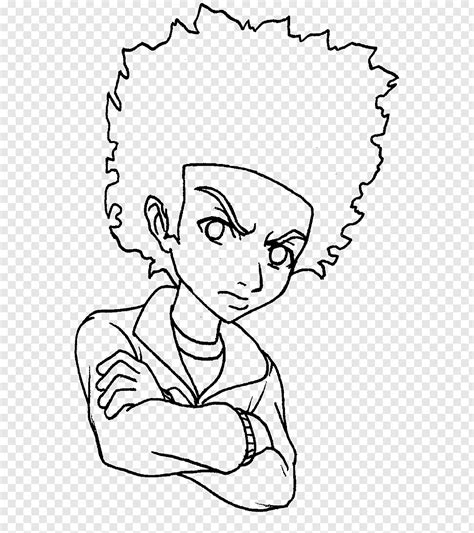 Print your name and color it ! Huey Freeman Riley Freeman The Boondocks Coloring book ...