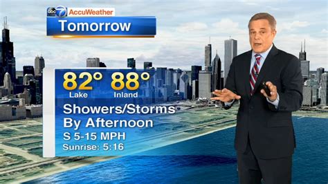 Chicago Accuweather Partly Sunny Showers And Storms Monday Abc7 Chicago