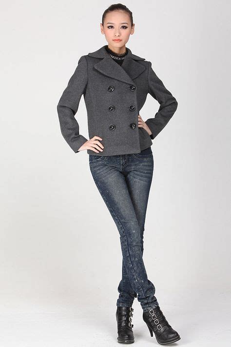 wool short coat jacket for women winter coat gray dress cusom made 99 99 via etsy