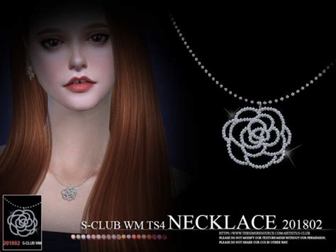 The Sims Resource Necklace F 201802 By S Club • Sims 4 Downloads