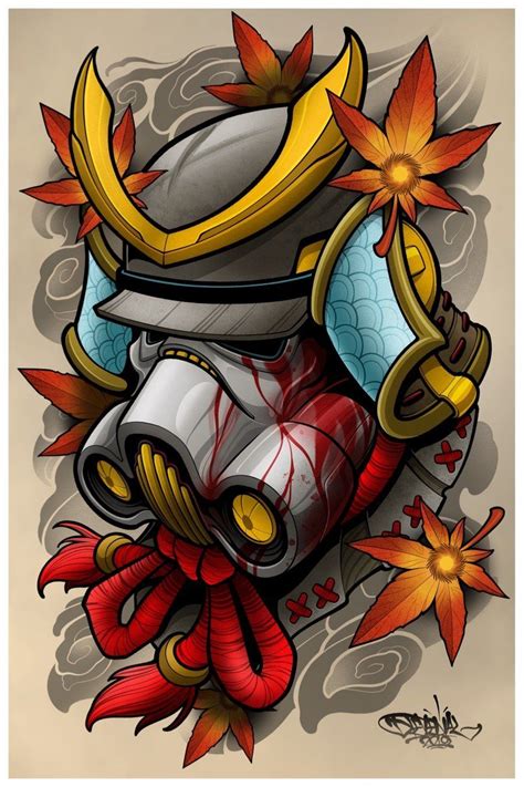 Girls put make up on their face to make them looks beautiful, just like painting. Dutiful Warrior in 2020 | Samurai tattoo design, Japanese ...