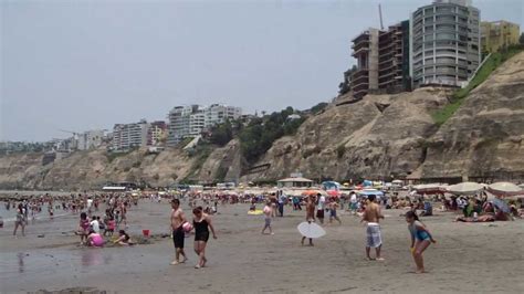 Lima Peru Beach Miraflores Area Pacific Ocean Youtube