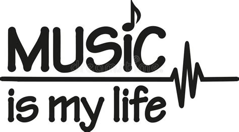 Music Is My Life Stock Vector Illustration Of Isolated 107078875