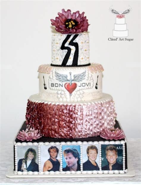 Bon Jovi Cake By Cláud Art Sugar 50th Cake 50th Birthday Cake Its My