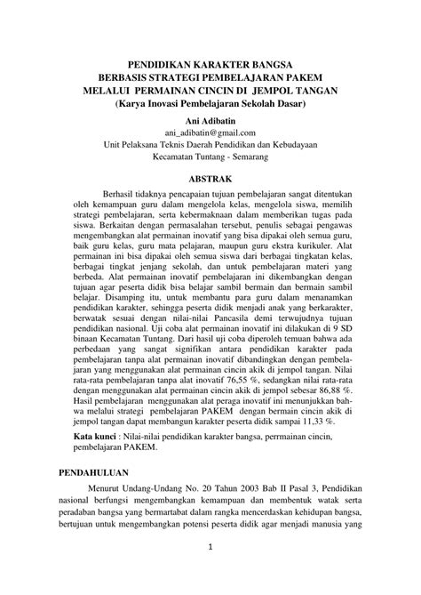 Check spelling or type a new query. (PDF) PENDIDIKAN KARAKTER BANGSA BERBASIS STRATEGI ...
