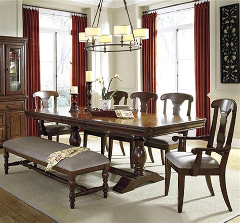 These round, white pedestal dining tables take that ideal of efficiency and mix it with style and class. Ashley D700-55B Leximore Dining Room Double Pedestal Table ...