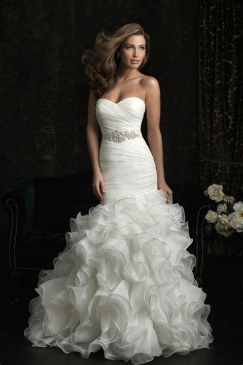 Allure Bridal Ruffle Mermaid Tail Allure Wedding Dresses Allure