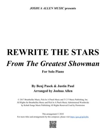 Rewrite The Stars By Benj Pasek And Justin Paul Digital Sheet Music