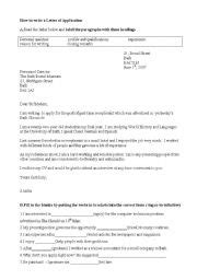 Letter of guarantee (year) (month) (day) to: English teaching worksheets: Letter of application