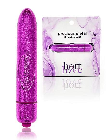 Precious Metal 10 Speed Waterproof Bullet Vibrator 4 Inch Purple Hott