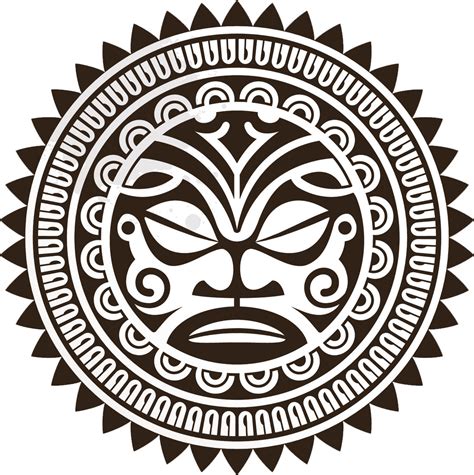 Simple Black And White Mayan Aztec Cartoon Icon Emblem 4 Vinyl Decal