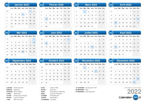 Calendrier 2022 N° Semaines Calendrier Lunaire 2022