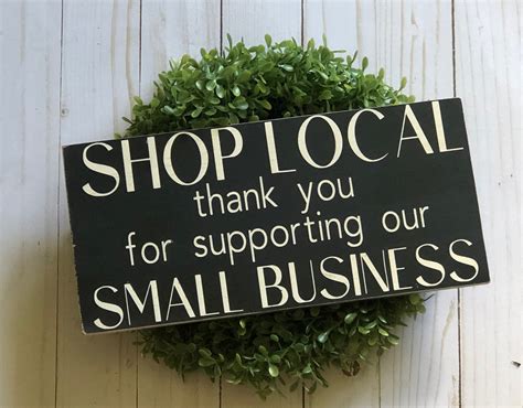 Shop Local Thank You For Supporting Our Small Business Sign Etsy