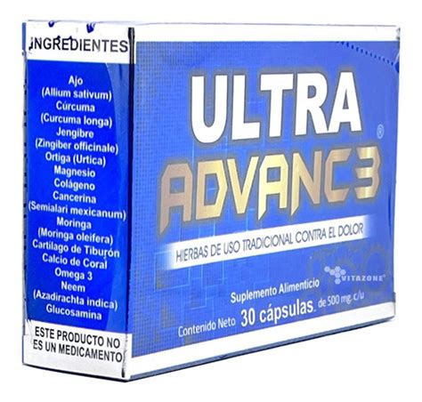 Ultra Advanc3 30 Cápsulas De 500 Mg Original Curcuma Vitazone