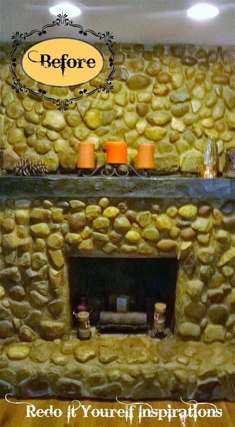 River rock fireplace artist lew french. Fireplace and Mantel Makeover | Redo It Yourself ...