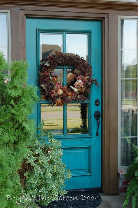 Should the front door be the same color as your decorative shutters? Turquoise Front Door - Sonya Hamilton Designs