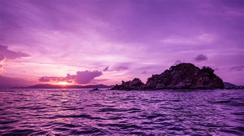 wallpaper sunlight landscape sunset sea bay nature shore sky clouds beach sunrise