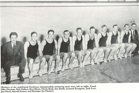 1936 37 Uo Swimming Team From The 1937 Oregana University Of Oregon