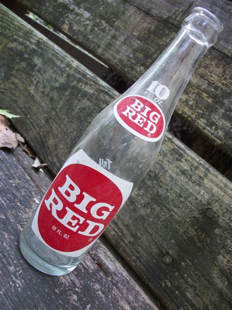Vintage Circa 1960s Big Red Soda Bottle 10fl Oz Empty