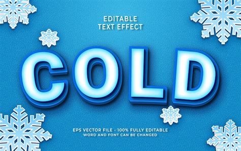 Premium Vector Creative Cold Text Effect