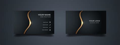 Luxury Business Card Design Template Elegant Dark Back Background With