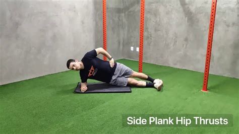 Side Plank Hip Thrusts Youtube