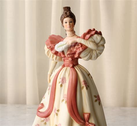 Vintage Lenox Victorian Girl Figurine First Waltz Fine Etsy Cream Color Dress Fashion