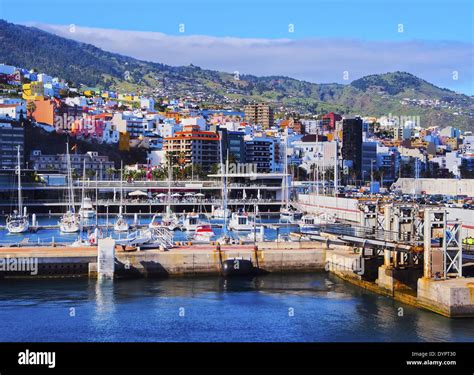 View Of The Harbour In Santa Cruz De La Palma Canary Islands Spain