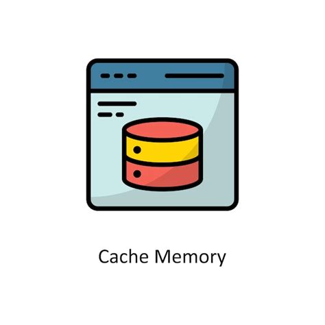 Ilustración de diseño de icono de contorno lleno de vector de memoria