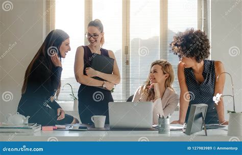 Diverse Group Of Women Having A Break In Office Stock Image Image Of Manager Ethnic