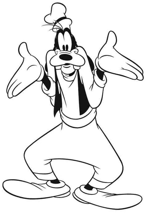 Goofy Print Coloring Page