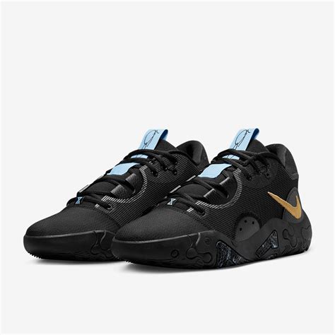 Nike Pg 6 Blackmetallic Goldcelestine Blue Mens Shoes