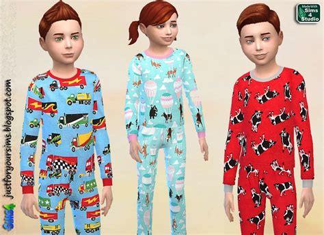 Sims 4 Pajamas For Boys And Girls Sims 4 Clothing Sims 4 Pajamas