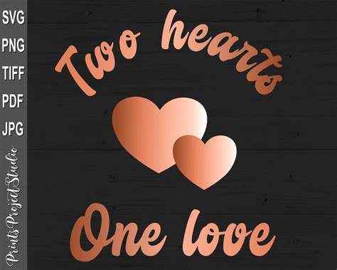 Two Hearts One Love Brown Heart For Valentines Day Etsy In 2021 Two