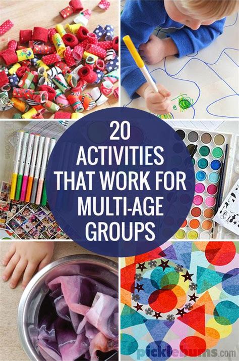 20 Activities For Multi Age Groups School Age Activities Childrens