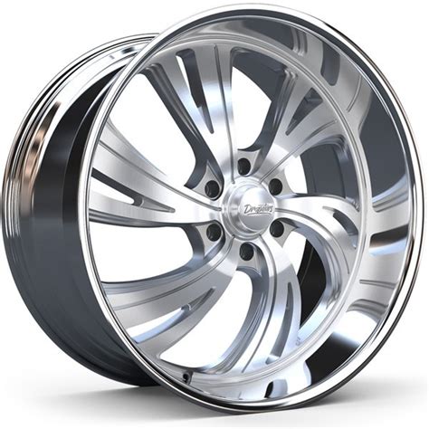 22x11 Dropstars Wheels 658bs Silver With Brushed Face And Polished Lip