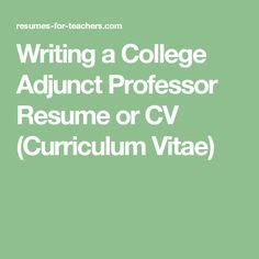 Maybe you would like to learn more about one of these? adjunct professor sample resume | ... resume builder ...