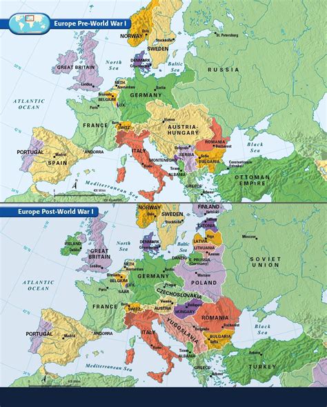 Map Of Europe Before And After Ww A Map Of Europe Countries