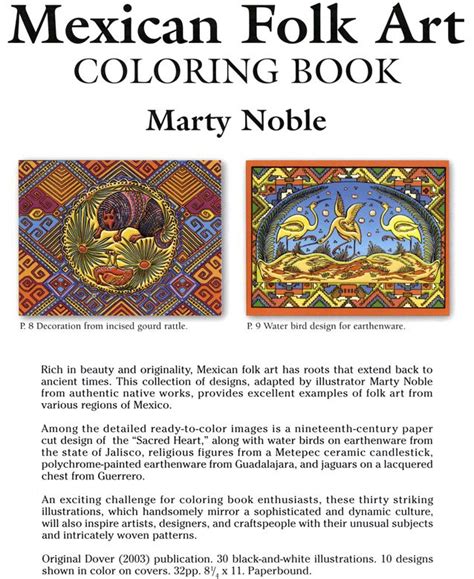 Folk art coloring pages 125kb 582x900. Mexican Folk Art Coloring Book Dover Publications ...