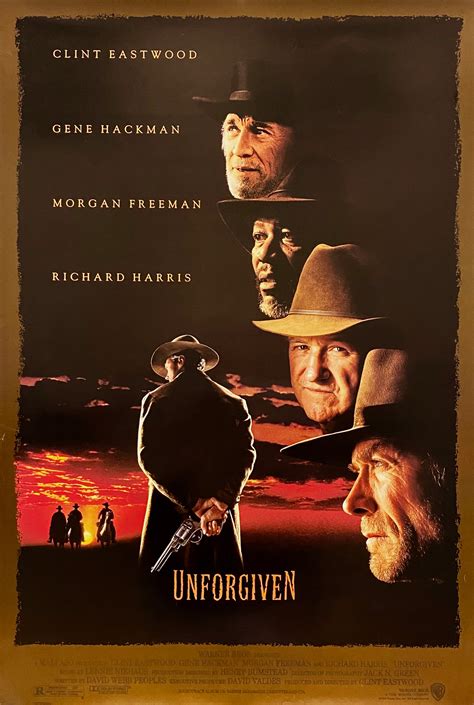 Original Unforgiven Movie Poster Clint Eastwood Western Oscar