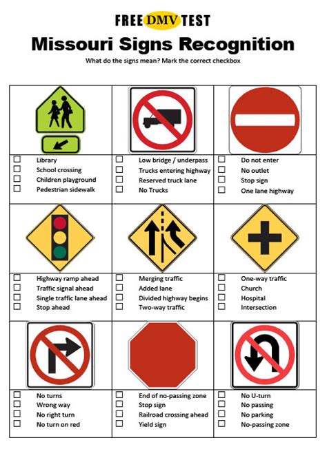 Missouri Road Signs For License Renewal